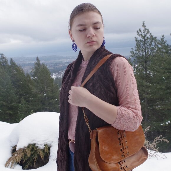 Brown Leather Vintage Bebe Made In  France Purse - Picture 4 of 5